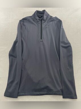Cuts Quarter Zip 1/4 Pullover Men's Large Gray L1150 Viscose Stretch Business